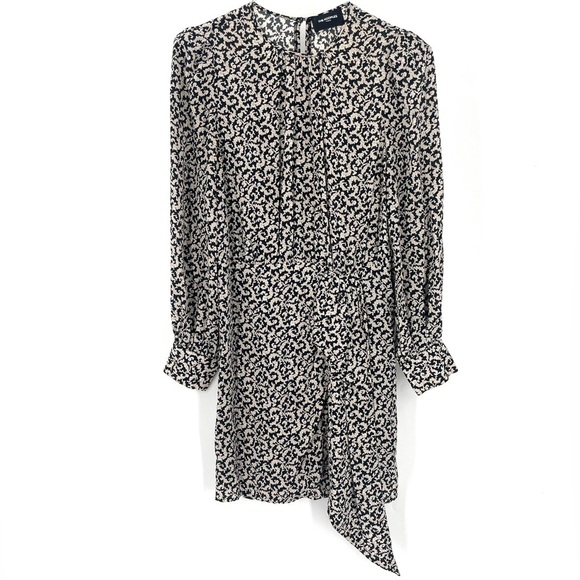 THE KOOPLES Silk Baroque Lace MCM Print Above Knee Long Sleeve Classic Dress - Picture 3 of 8